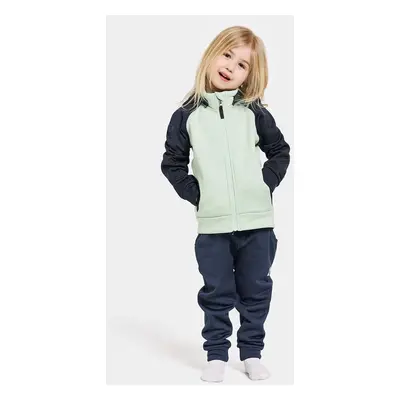 Dětská mikina Didriksons CORIN KIDS FULLZIP tmavomodrá barva, s kapucí, hladká