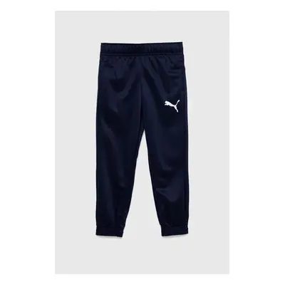 Dětské tepláky Puma ACTIVE Tricot Pants cl B tmavomodrá barva, hladké