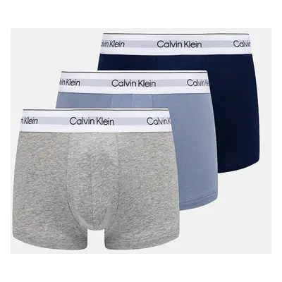 Boxerky Calvin Klein Underwear 3-pack pánské, modrá barva, 000NB3967A