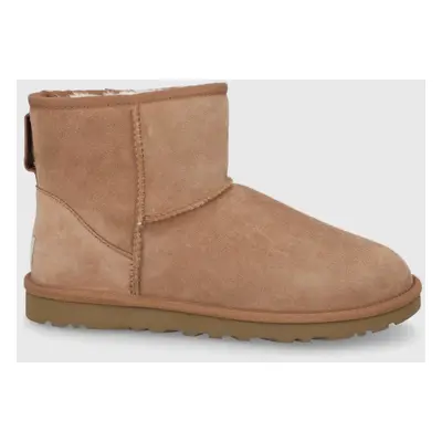 Semišové sněhule UGG Classic Mini pánské, hnědá barva, 1002072.CHE