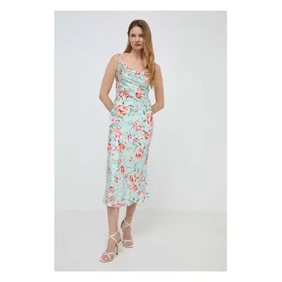 Šaty Guess AKILINA zelená barva, maxi, W3GK85 WD8G2