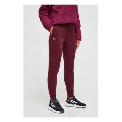 Tepláky Under Armour vínová barva, hladké, 1379438