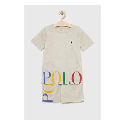 Dětské pyžamo Polo Ralph Lauren béžová barva, s potiskem