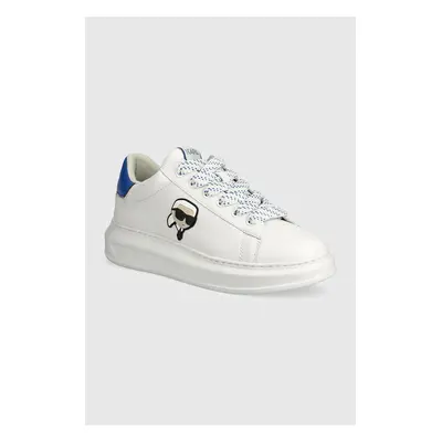 Kožené sneakers boty Karl Lagerfeld KAPRI MENS bílá barva, KL52528