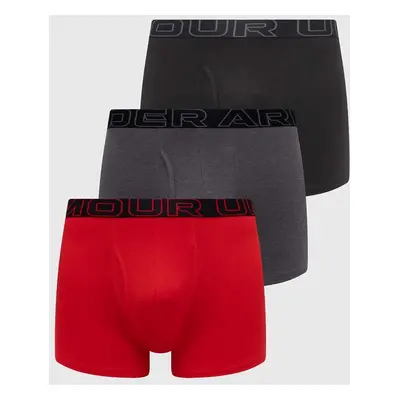 Boxerky Under Armour 3-pack pánské, červená barva