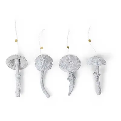 Sada svátečních dekorací ferm LIVING Mushroom Ornaments 4-pack