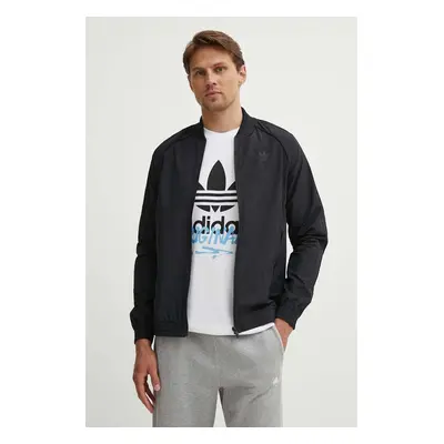 Bunda adidas Originals pánská, černá barva, přechodná, IZ2111