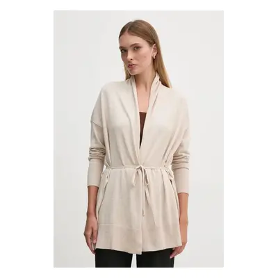 Svetr Pepe Jeans ISELA CARDIGAN dámský, béžová barva, lehký, PL702223