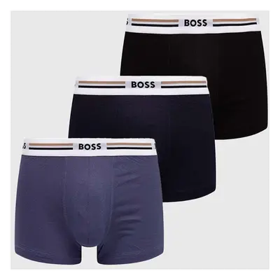 Boxerky BOSS 3-pack pánské, černá barva, 50492200