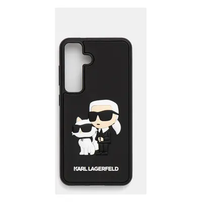 Obal na telefon Karl Lagerfeld S24 S921 černá barva, KLHCS24S3DRKCNK