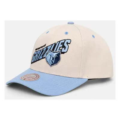 Kšiltovka Mitchell&Ness Memphis Grizzlies béžová barva, vzorovaná, HHSS7555-MGRYYPPPOFWH