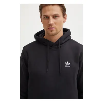 Mikina adidas Originals pánská, černá barva, s kapucí, s aplikací, IY4930