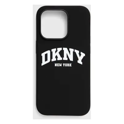 Obal na telefon Dkny iPhone 14 Pro 6.1" černá barva, DKHMP14LSNYACH