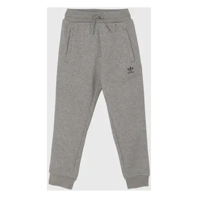 Dětské tepláky adidas Originals PANTS šedá barva, melanžové, IX5297