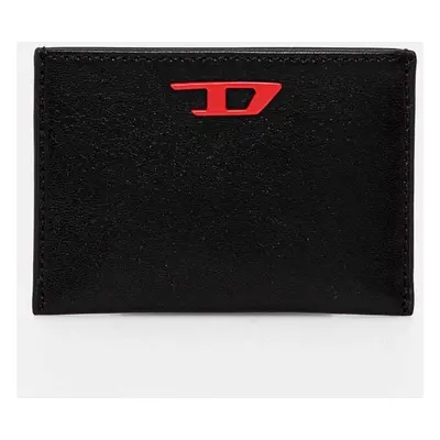 Kožené pouzdro na karty Diesel RAVE CARD CASE černá barva, X09904.P3738