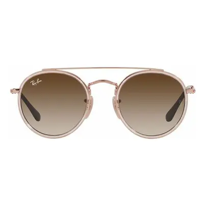 Dětské sluneční brýle Ray-Ban Round Double Bridge hnědá barva, 0RJ9647S