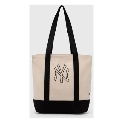 Bavlněná kabelka New Era MLB MICRO NEW YORK YANKEES béžová barva, 60356996