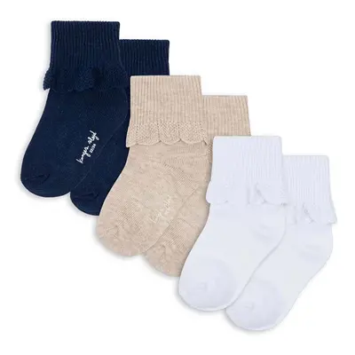 Dětské ponožky Konges Sløjd 3 PACK FRILL SOCKS 3-pack tmavomodrá barva, KS101369