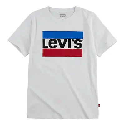 Dětské tričko Levi's bílá barva, s potiskem