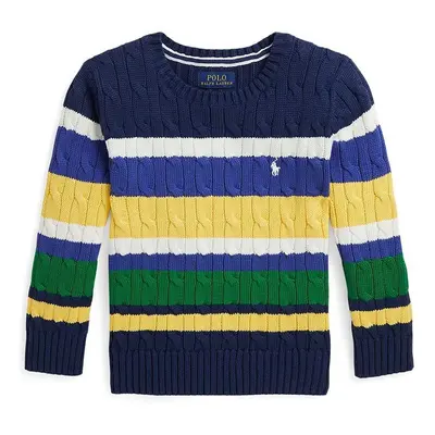 Dětský bavlněný svetr Polo Ralph Lauren zelená barva, lehký, 322941097001