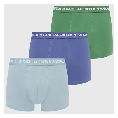 Boxerky Karl Lagerfeld 3-pack pánské, černá barva