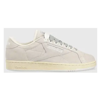 Semišové sneakers boty Reebok Club C Grounds šedá barva, HP6470-Grey