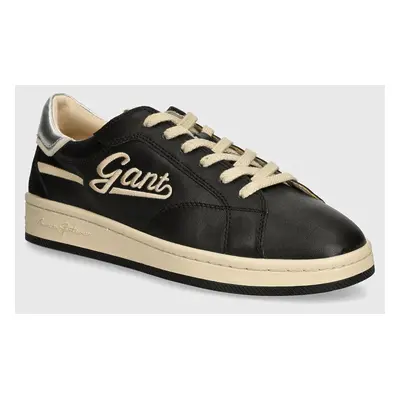 Kožené sneakers boty Gant PREPLA černá barva, 29531650 G00