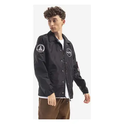 Bunda Alpha Industries Nasa Coach Jacket 126137 03 pánská, černá barva, přechodná