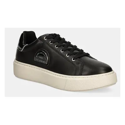 Kožené sneakers boty Karl Lagerfeld MAXI KUP černá barva, KL62212