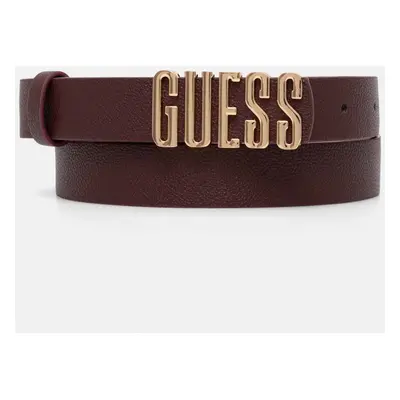 Pásek Guess MERDIAN dámský, vínová barva, BW9114 P4225