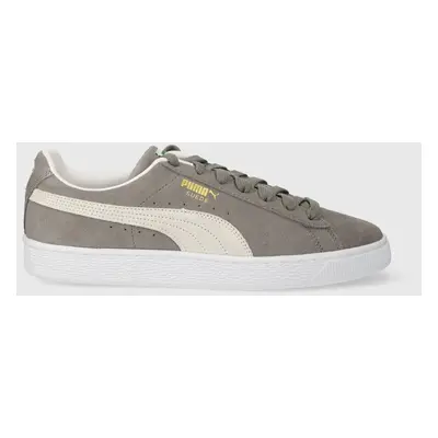 Semišové sneakers boty Puma Suede Classic XXI šedá barva, 374915