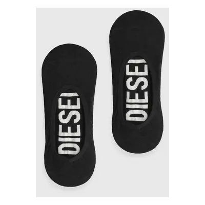 Ponožky Diesel SKM-HIDEPAT-TWOPACK SOCKS 2PACK 2-pack pánské, černá barva, 00S0MG.0IQAS