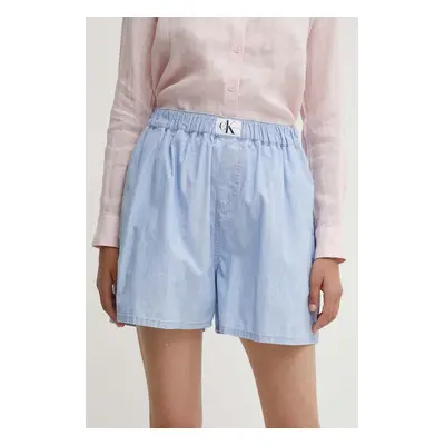 Bavlněné šortky Calvin Klein Jeans hladké, high waist, J20J224344