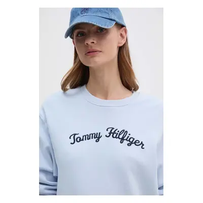 Bavlněná mikina Tommy Hilfiger dámská, s aplikací, WW0WW42615