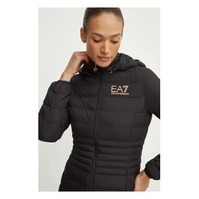 Bunda EA7 Emporio Armani dámská, černá barva, přechodná, TNF8Z.8NTB23