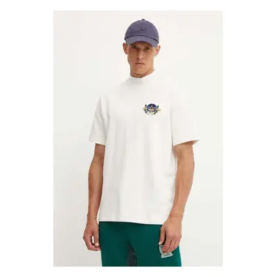 Bavlněné tričko adidas Originals béžová barva, s aplikací, IX6773