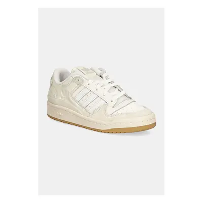 Dětské kožené sneakers boty adidas Originals FORUM LOW CL béžová barva, ID6861