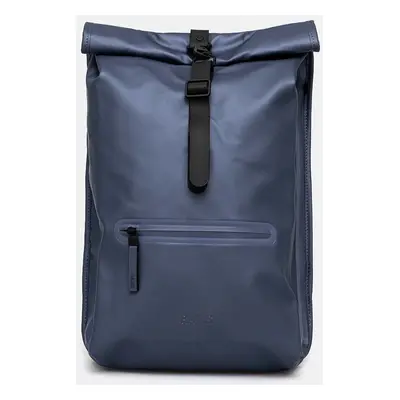 Batoh Rains Rolltop Rucksack W3 modrá barva, velký, hladký, 13320-36