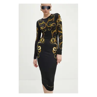 Šaty Versace Jeans Couture černá barva, mini, 77HAO9P8 JS419