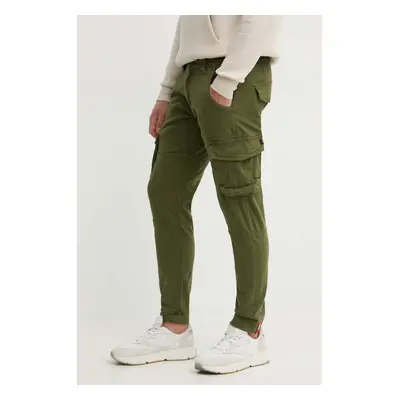 Kalhoty Alpha Industries Army Pant pánské, zelená barva, ve střihu cargo