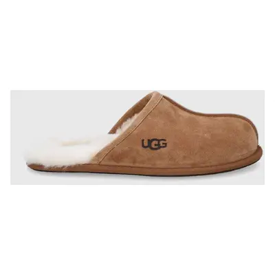 Pantofle UGG Scuff hnědá barva, 1101111-CHE