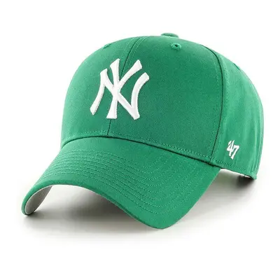 Kšiltovka 47brand MLB New York Yankees zelená barva, s aplikací, B-RAC17CTP-KY