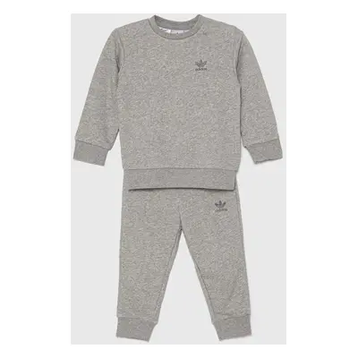 Dětská tepláková souprava adidas Originals CREW SET šedá barva, IW1011