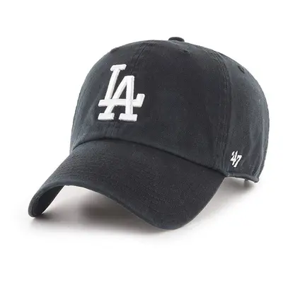 Kšiltovka 47brand MLB Los Angeles Dodgers černá barva, s aplikací, B-RGW12GWS-BKJ