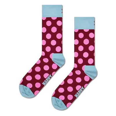 Ponožky Happy Socks Big Dot Sock červená barva, P001586