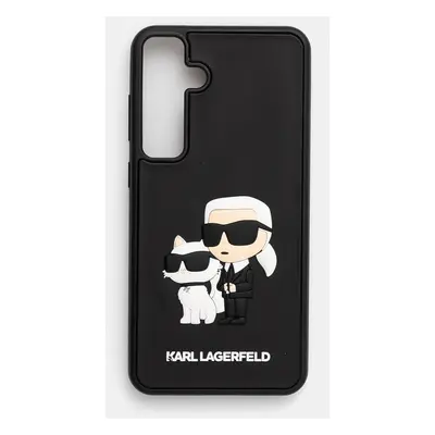 Obal na telefon Karl Lagerfeld S24+ S926 černá barva, KLHCS24M3DRKCNK