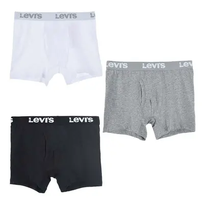 Dětské boxerky Levi's 3-pack bílá barva