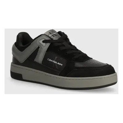 Sneakers boty Calvin Klein Jeans BASKET CUP LOW LACEUP LTH ML MTR černá barva, YM0YM00994