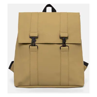 Batoh Rains Rolltop Rucksack W3 zelená barva, velký, hladký, 13320-44