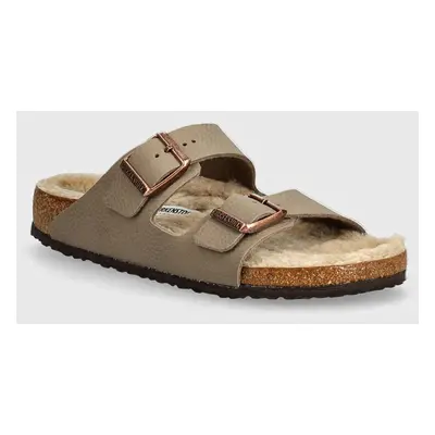 Dětské pantofle Birkenstock Arizona béžová barva, 1028734